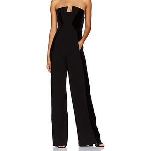 Black Halo Lena Sleeveless Tuxedo Style Jumpsuit